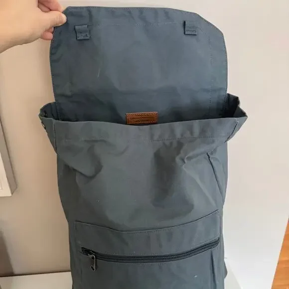 Fjällräven Foldsack No 1 Backpack Blue Foldover Style G-1000 Water Resistant Bag - Picture 4 of 10